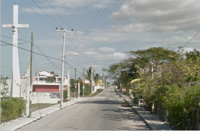 La calle donde se dieron los hechos violentos, en el puerto de Progreso.
