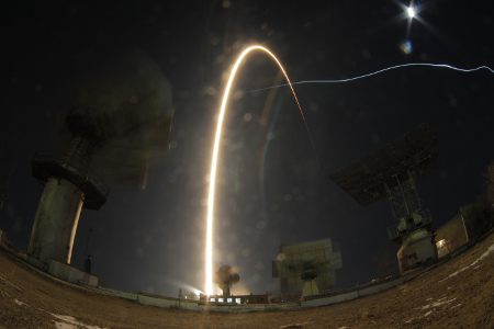 La nave rusa Soyuz MS-03 despega en el cosmódromo de Baikonur, Kazajistán. 
