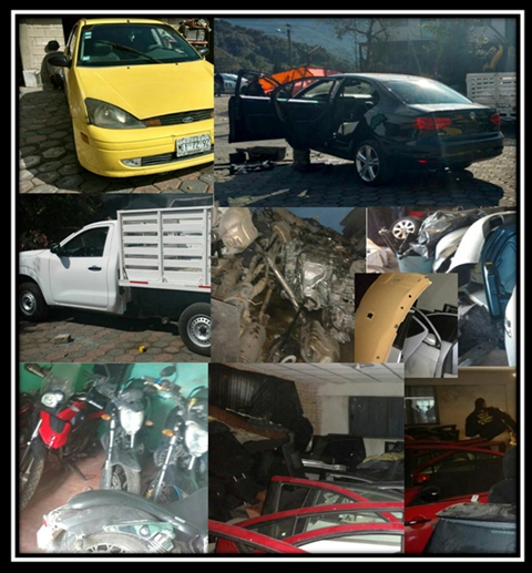 En el domicilio donde se detuvieron a los asaltantes encontraron vehículos, motocicletas y autopartes con reporte de robo,