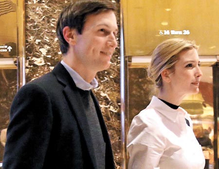 Ivanka y su esposo, Jared Kushner, ayer estuvieron el Trump Tower.