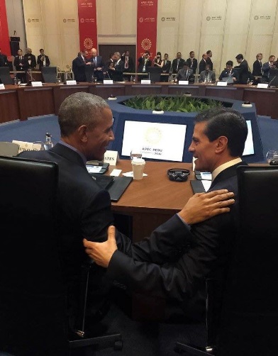En el marco de la cumbre de la APEC se reunieron el presidente de México, Enrique Peña Nieto, y el presidente de E.U., Barack Obama
