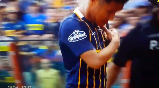 Teófilo Gutiérrez festejó así su gol contra Boca Juniors