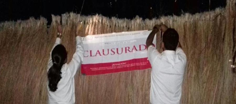 La obra fue clausurada por no contar con la autorización en materia de impacto ambiental.