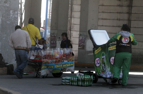 Comercio ambulante, vendedores, ambulantes en Toluca