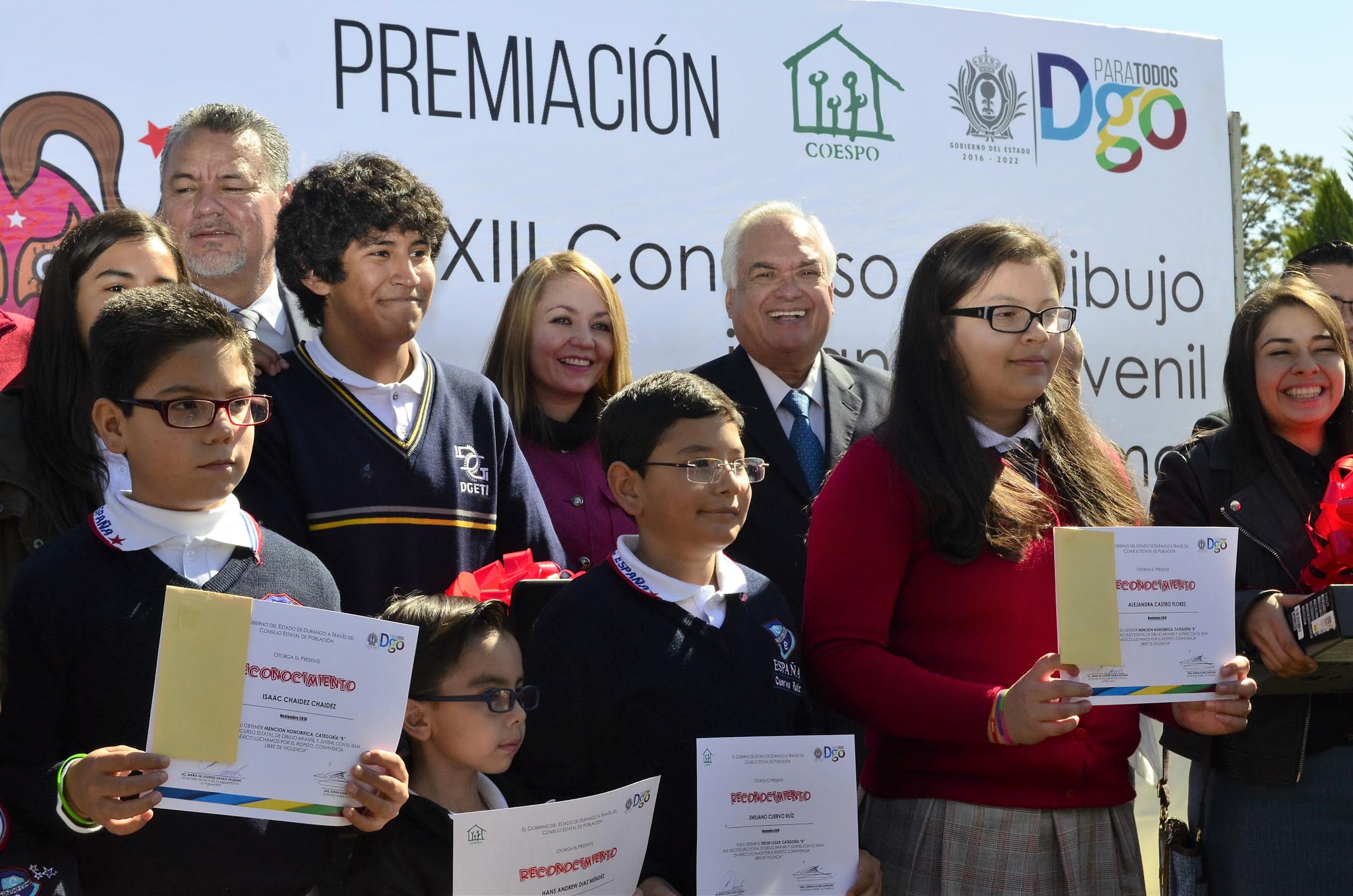 Durango obtuvo el primer lugar nacional en el concurso de dibujo "En México luchamos por el respeto, convivencia libre de violencia".