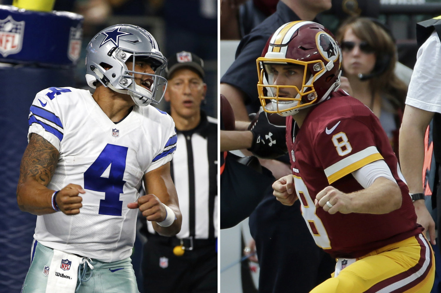Dak Prescott y Kirk Cousins 
