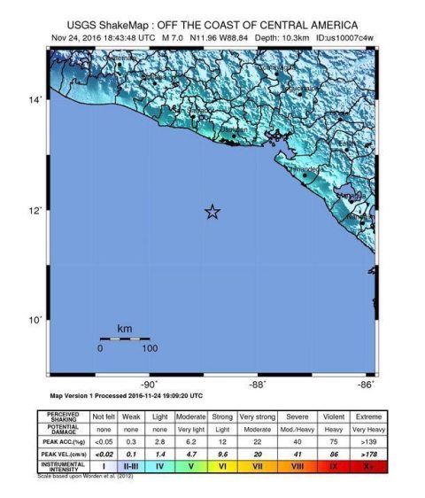 El sismo, cuyo epicentro fue en El Salvador, también fue perceptible en Nicaragua.