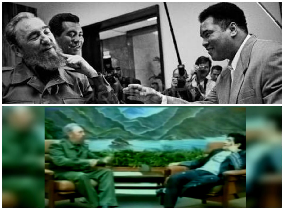 Muhammad y Maradona, juntos con Fidel 