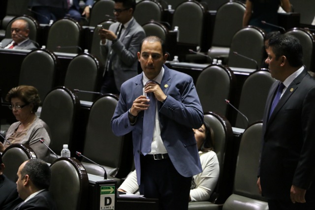 El coordinador de los diputados panistas, Marko Cortés. 