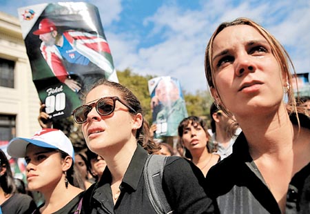 Universitarios de la capital cubana mostraron su pesar.