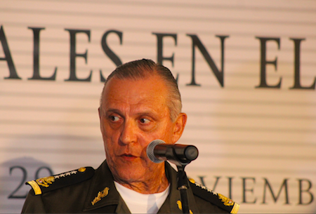 El general Cienfuegos no emitió opinión sobre el mecanismo de seguimiento implementado por la CIDH.