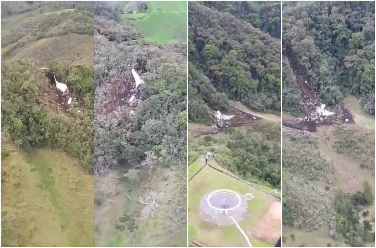 Imágenes de la zona del accidente vistas desde un helicóptero