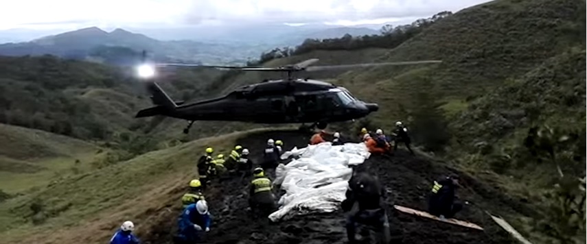 Traslado de los cuerpos del accidente del Chapecoense 