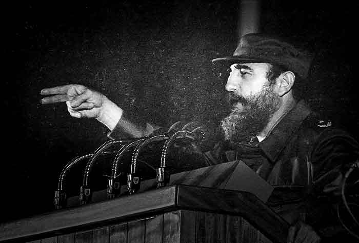 Foto tomada el 1 de mayo de 1980 en La Habana, donde el comandante Castro Ruz encabezó un mitin.