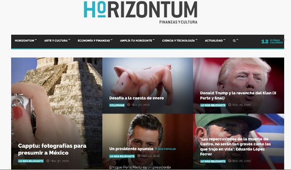 La idea de Horizontum es tener el concepto económico y el cultural para contribuir a que el ciudadano sea más crítico y tome mejores decisiones.