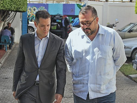 El gobernador de Oaxaca, Alejandro Murat se reunió con el Presidente de la Defensoría de los Derechos Humanos del Pueblo de Oaxaca, Arturo Peimbert Ca