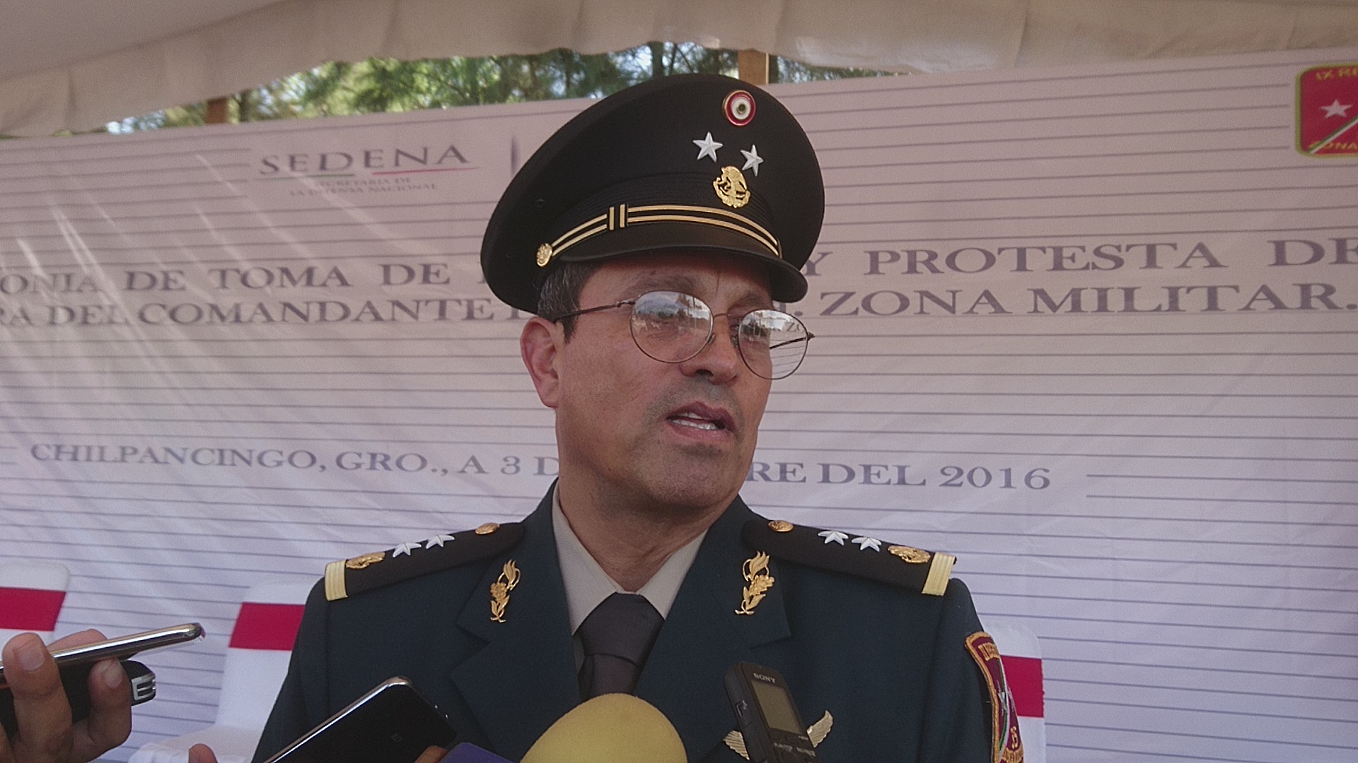 El general José Francisco Terán Valle rindió protesta como nuevo comandante de la 35 Zona Militar.