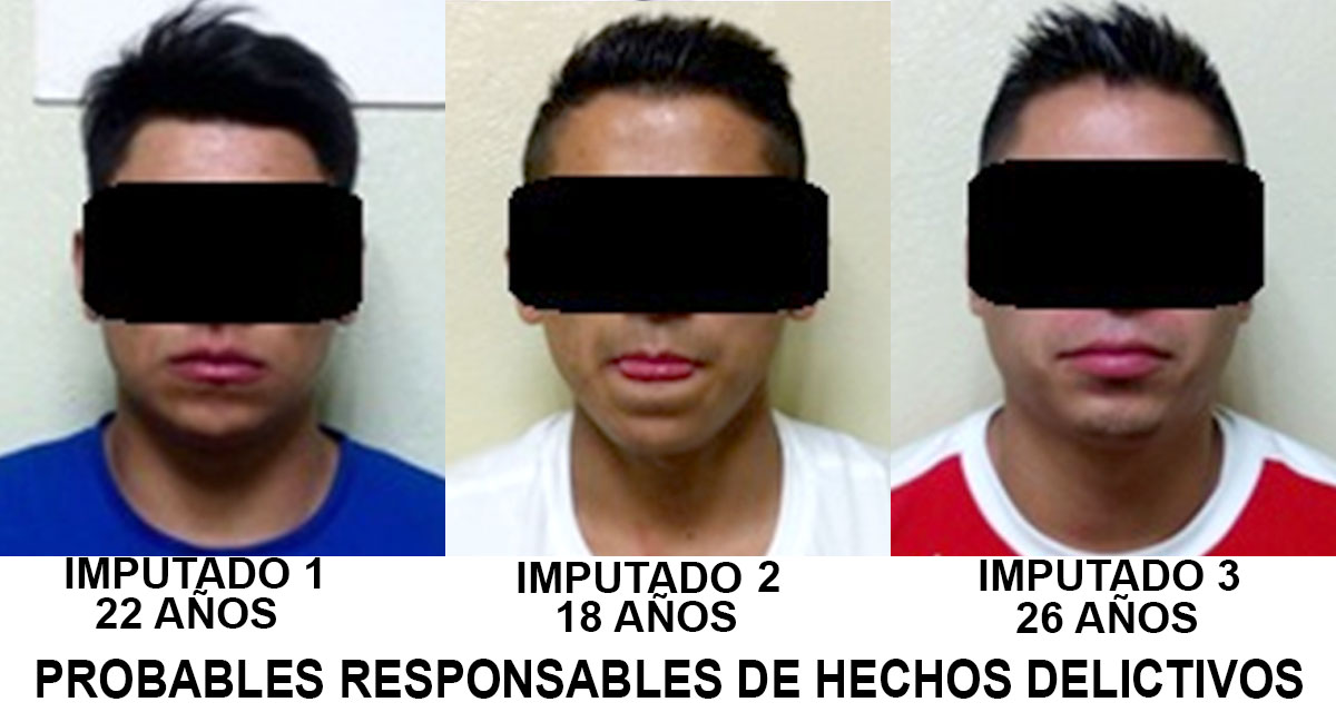 Policías detuvieron en flagrancia a los tres jóvenes en el momento en que el comerciante les entregaba el dinero.