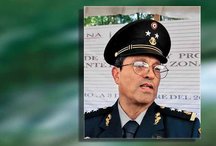 José Francisco Terán Valle, comandante de la 35 Zona Militar.