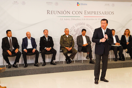 El secretario de Gobernación estuvo acompañado de varios titulares del gabinete de seguridad federal.