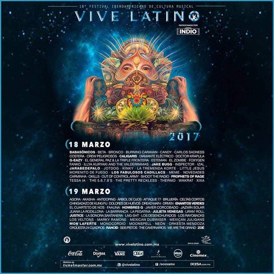 Vive Latino se realizará los días 18 y 19 de marzo. 