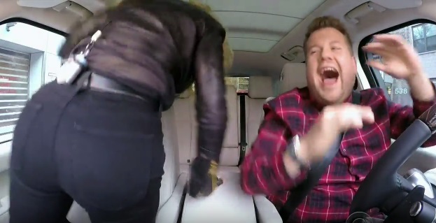Madonna hace twerking en Carpool Karaoke de James Corden.