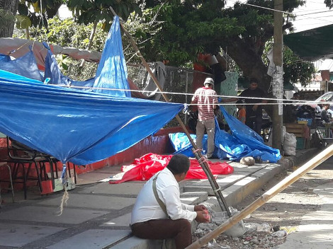 Por la tarde, inició el desmantelamiento de su último campamento que quedaba en Chilpancingo, aunque dijeron que solo era un repliegue mientas se real