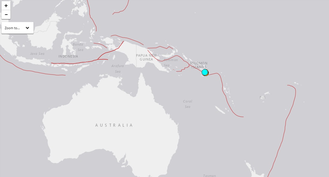 Un sismo de 6.9 nuevamente golpeó las Islas Salomón.