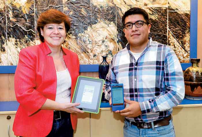 Arturo Márquez Evangelista y Patricia Landeta, alumnos del posgrado en diseño industrial.
