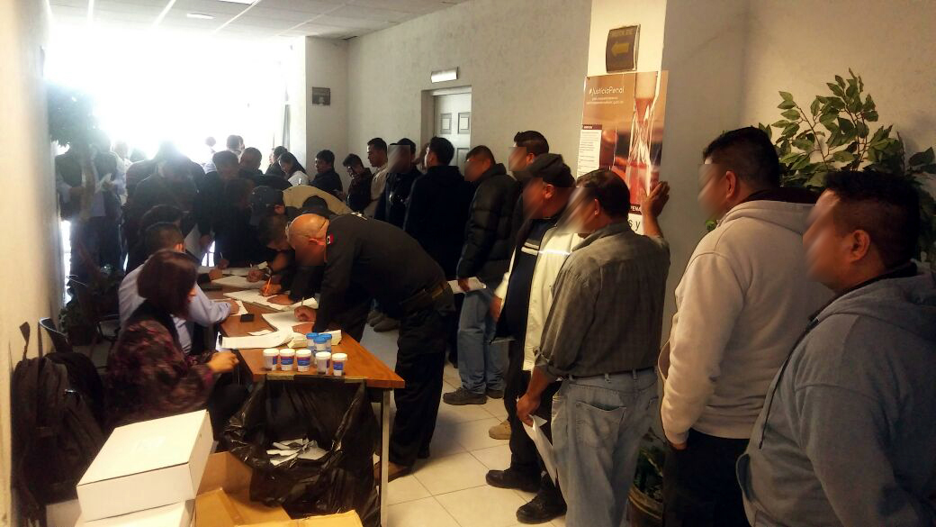 Examen antidoping a Ministerio Público y elementos de la Policía Investigadora.