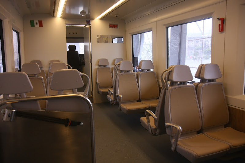 El vagon del tren México-Toluca.