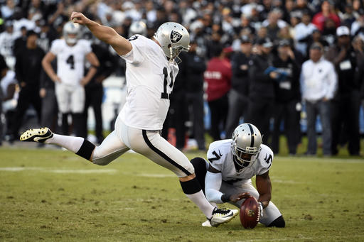 Sebastian Janikowski pateador de los Raiders de Oakland