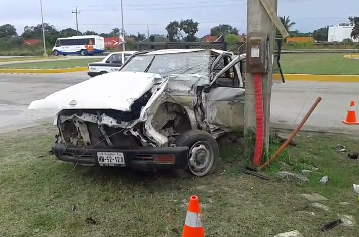 Accidente vial en Altamira. 