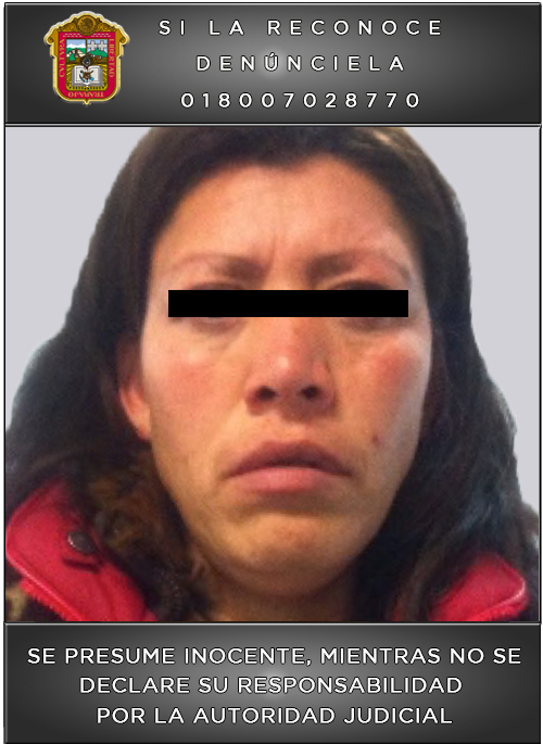 Posible responsable de trata de personas detenida por la PGJEM en Toluca.