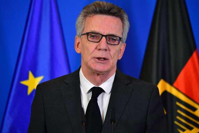 El ministro alemán del Interior, Thomas de Maizière..