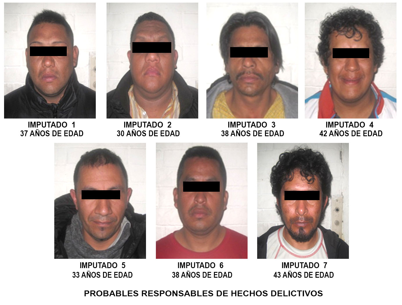 Los detenidos fueron vinculados a proceso con prisión preventiva.