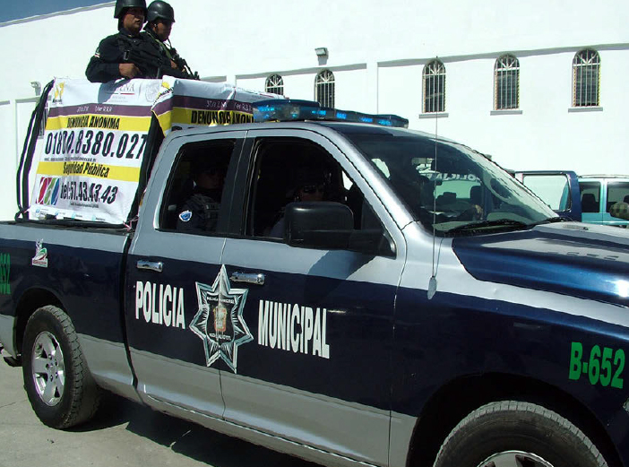 Policía municipal, patrulla, vigilancia, operativo, seguridad.