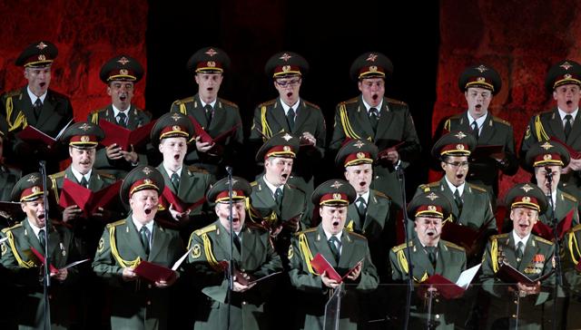 El Coro del Ejército Ruso realiza giras a nivel mundial desde mediados del siglo XX.
