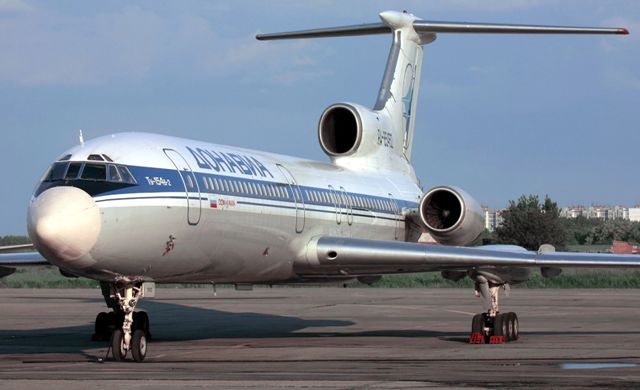 El avión de fabricación rusa Tupolev Tu-154.