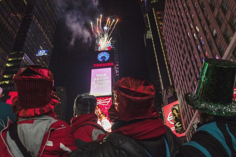 La bola de cristal es uno de los atractivos en Fin de Año en Nueva York. 