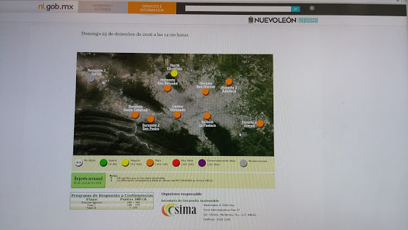 Ocho de las 10 estaciones registraron mala calidad del aire.