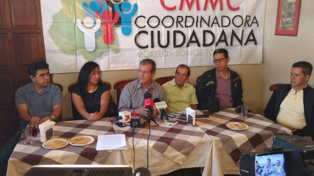 Integrantes de la Coordinadora Morelense de Movimientos Ciudadanos (CMMC).