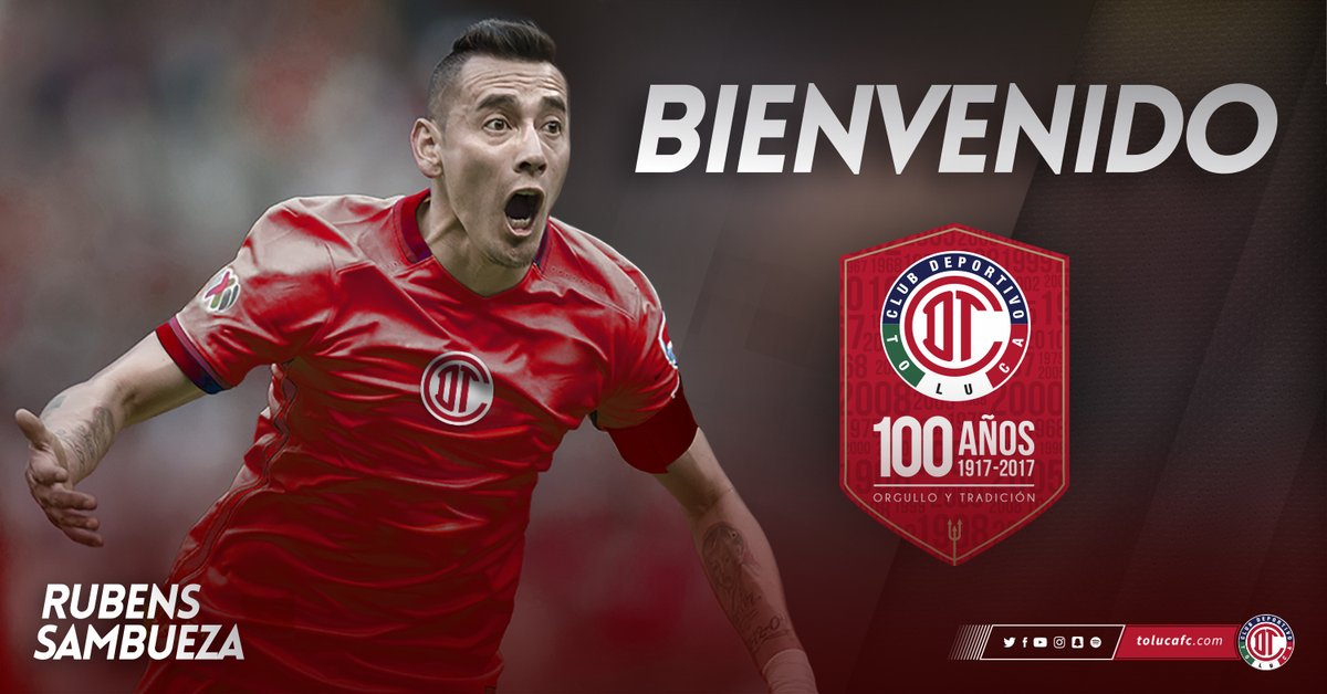 Rubens Sambueza se meterá en la camiseta escarlata de los Diablos Rojos de Toluca