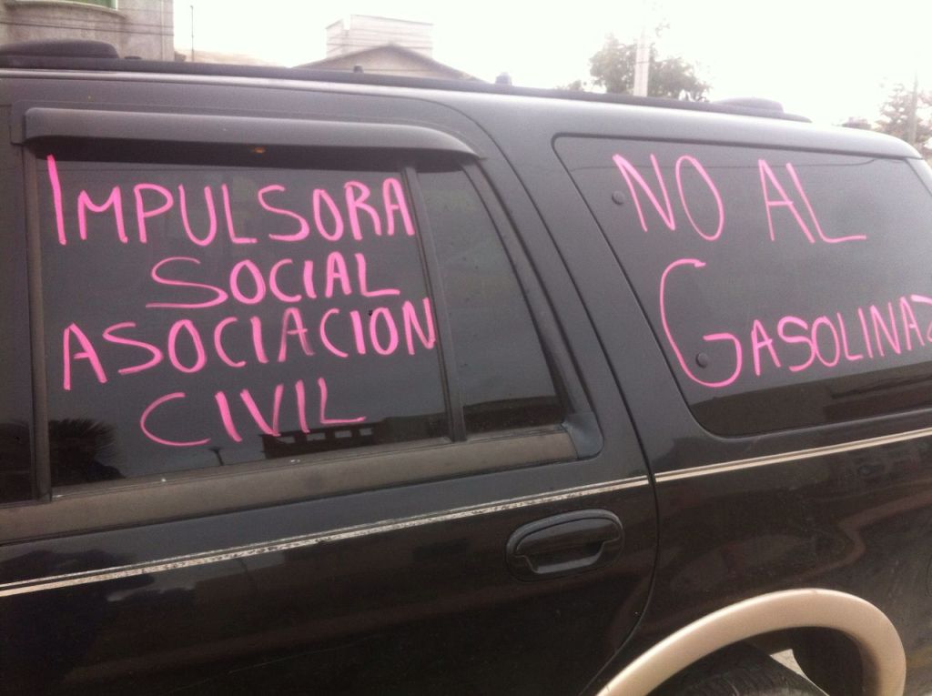 La protesta fue en el municipio de Actopan.
