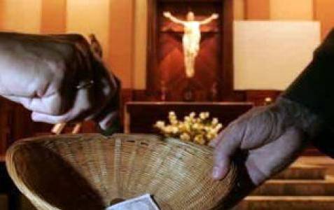 Limosnas a la iglesia 