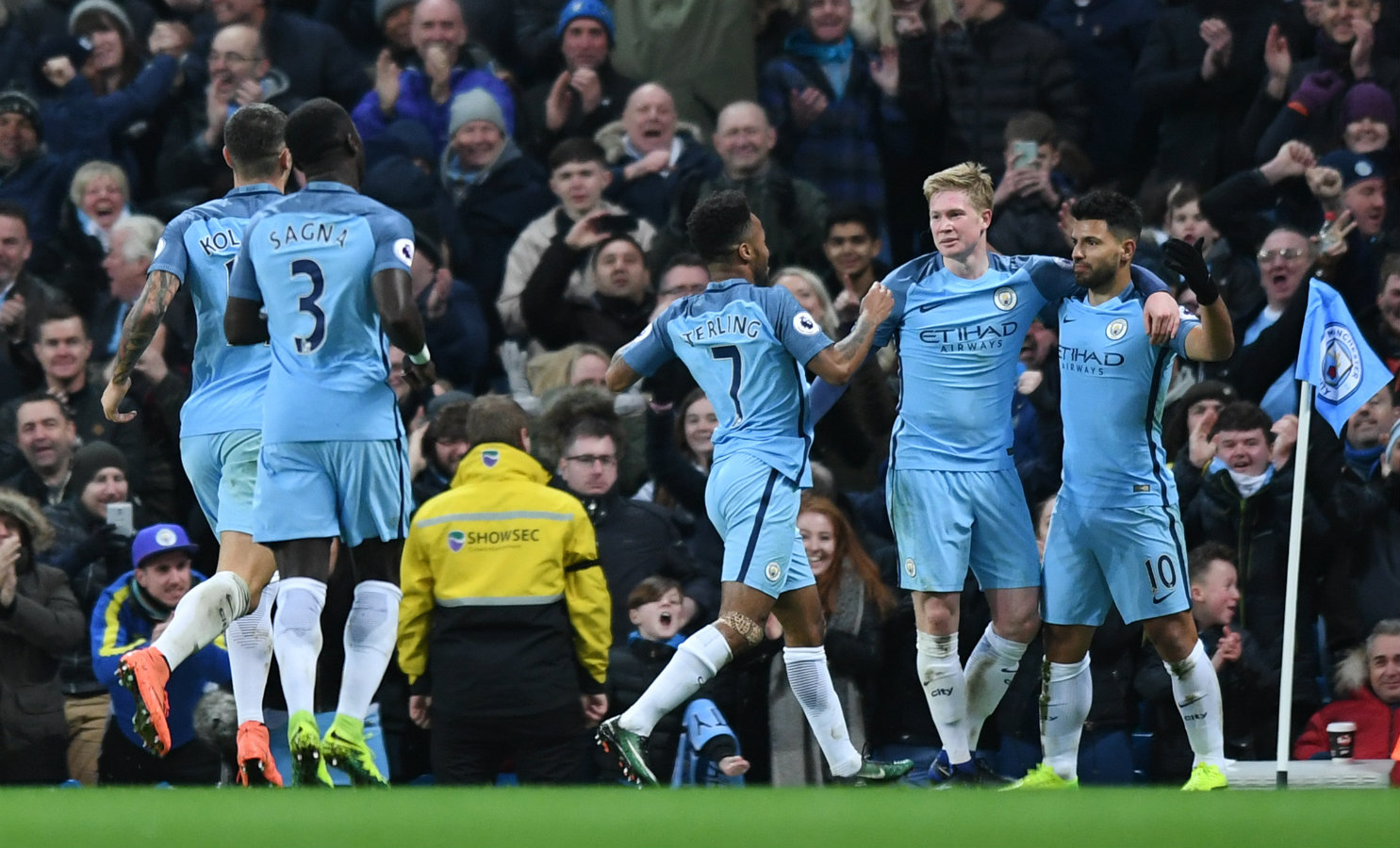 El Man. City en su victoria ante el Burnley 