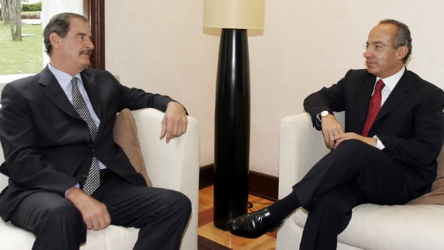 Ex presidentes de México, Vicente Fox y Felipe Calderón Hinojosa