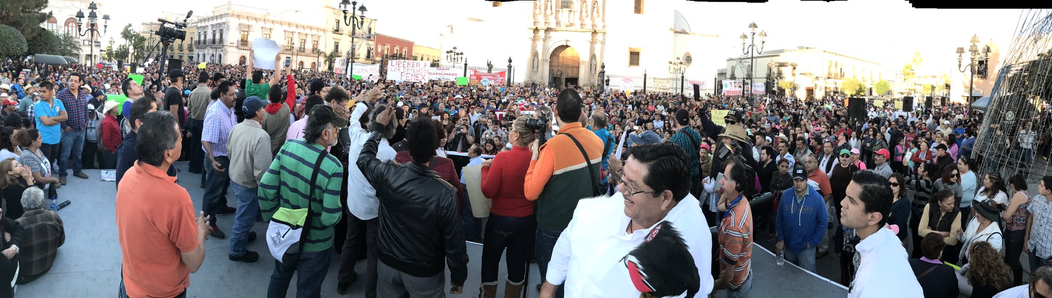 Marcha contra el 'gasolinazo' en la ciudad de Durango. 