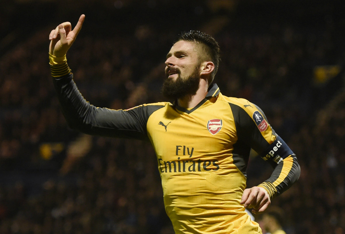Olivier Giroud festeja el gol del triunfo