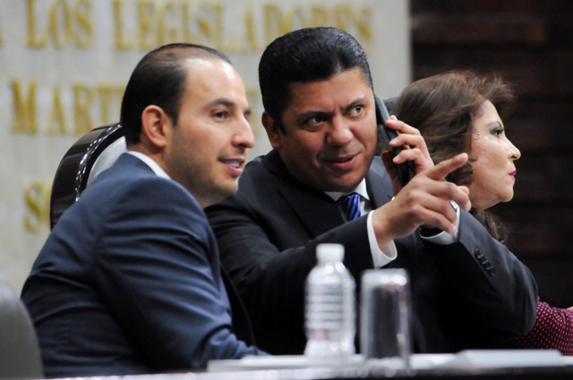 El coordinador de los diputados panistas Marko Cortés. 